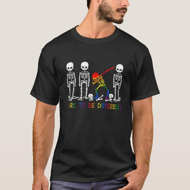 Dürfen Sie sich von den farbenfrohen Skeleton Funn T-Shirt (Vorderseite)
