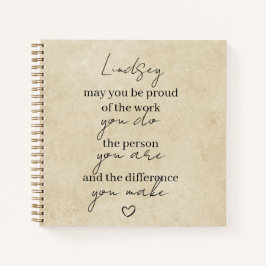 Dürfen Sie stolz auf die Arbeit sein, die Sie dank Notizblock