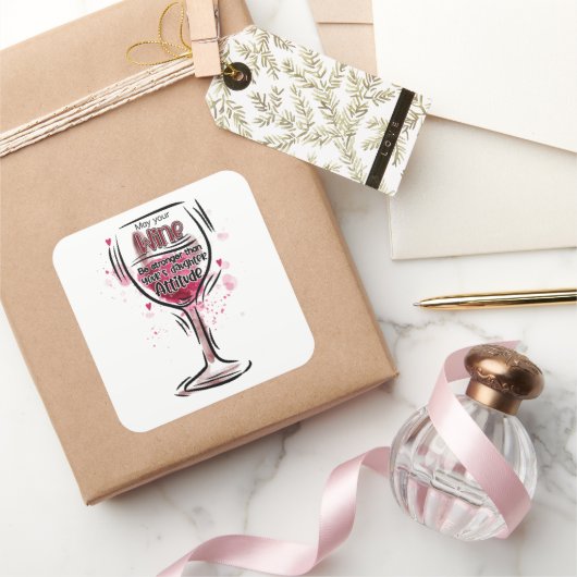 Dürfte dein Wein stärker sein als dein Töchter? Quadratischer Aufkleber (Schenken)
