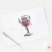 Dürfte dein Wein stärker sein als dein Töchter? Quadratischer Aufkleber (Umschlag)