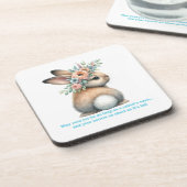 Dürfte deine Freude so lange sein wie ein Kaninche Getränkeuntersetzer (Linke Seite)