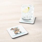 Dürfte deine Freude so lange sein wie ein Kaninche Getränkeuntersetzer (Rechte Seite)