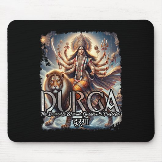 Durga Goddess War Hindu Mythology Devi Shakti Mousepad (Vorne)