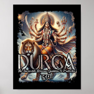 Durga Goddess War Hindu Mythology Devi Shakti Poster