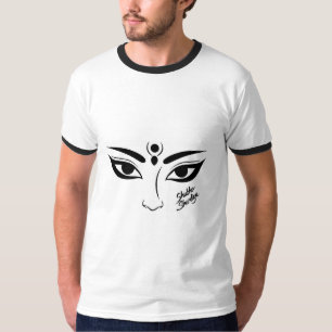 Durga Maa Face mit Trident Illustration T-Shirt