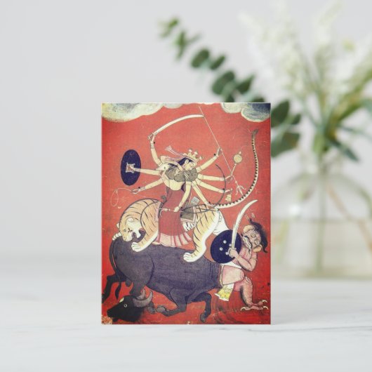 Durga - Mutter Göttin Postkarte (Stehend Vorderseite)