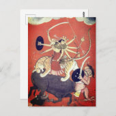 Durga - Mutter Göttin Postkarte (Vorne/Hinten)