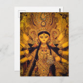 Durga Postkarte (Vorne/Hinten)