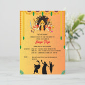 Durga Puja Navratri Bengali Einladung (Stehend Vorderseite)