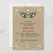 Durga Puja Navratri Bengali Einladung (Vorderseite)