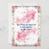 Durga Puja Navratri Bengali Floral Einladung (Rückseite)