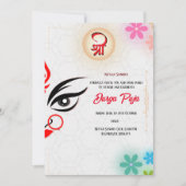 Durga Puja Navratri Bengali Veranstaltungsliste Einladung (Vorderseite)