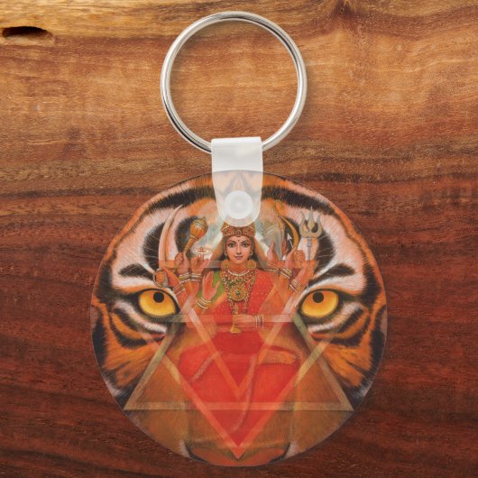 Durga & Tiger Schlüsselanhänger (Vorderseite)