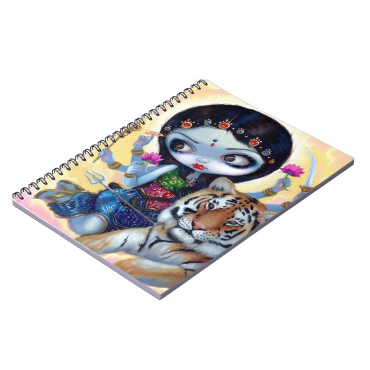 "Durga und der Tiger-" Notizbuch Notizblock (Linke Seite)