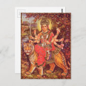 DURGA UND DER TIGER POSTKARTE (Vorne/Hinten)