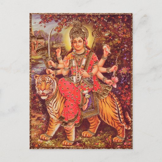DURGA UND DER TIGER POSTKARTE (Vorderseite)