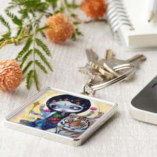 "Durga und der Tiger-" Schlüsselanhänger (Seite)