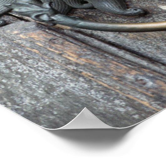 Durham Cathedral Sanctuary Knocker Poster (Ecke)