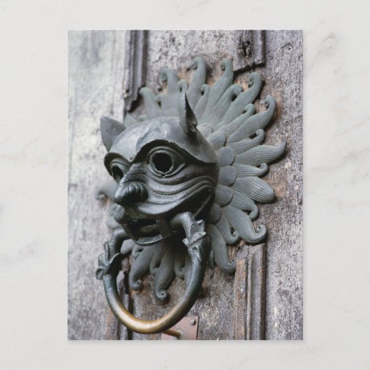 Durham Cathedral Sanctuary Knocker Postkarte (Vorderseite)