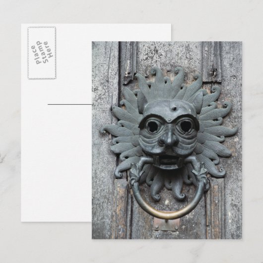 Durham Cathedral Sanctuary Knocker Postkarte (Vorne/Hinten)