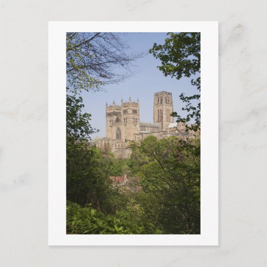 Durham Cathedral von der Bank Postkarte (Vorderseite)