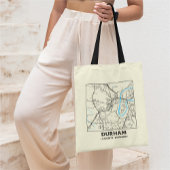 Durham, County Durham City Map Tote Bag Tragetasche