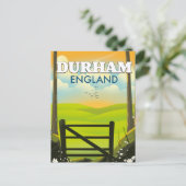 Durham England Reiseposter Postkarte (Stehend Vorderseite)