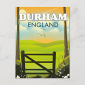 Durham England Reiseposter Postkarte (Vorderseite)
