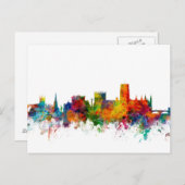 Durham England Skyline Cityscape Postkarte (Vorne/Hinten)
