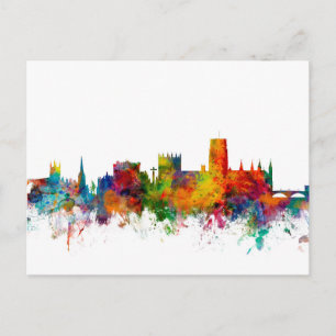 Durham England Skyline Cityscape Postkarte