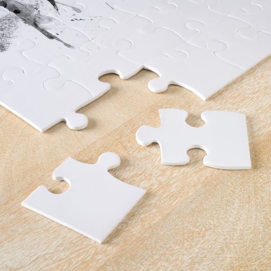 Durham England Skyline Cityscape Schwarz-weiß Puzzle (Seite)