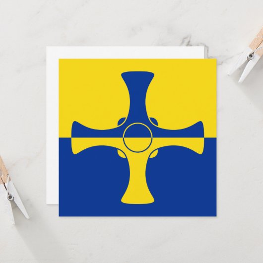 Durham Flag (Landkreis von England, UK) Karte (Vorderseite/Rückseite Beispiel)