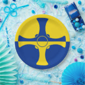 Durham Flag (Landkreis von England, UK) Pappteller (Party)