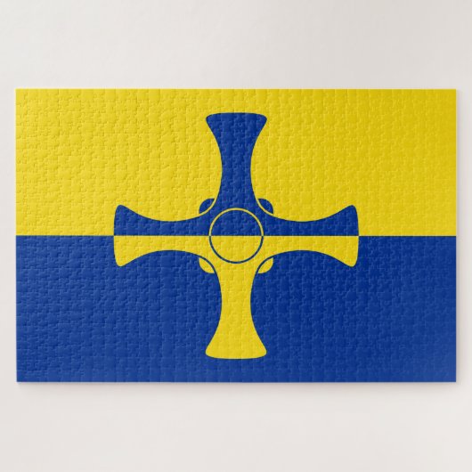 Durham Flag (Landkreis von England, UK) Puzzle (Horizontal)