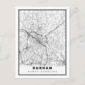 Durham Map Postkarte (Vorderseite)