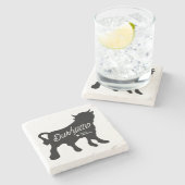 Durham NC Bull Stone Untersetzer (Seitenansicht)