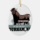 Durham NC Stier Keramik Ornament (Rechts)