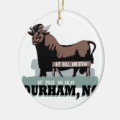 Durham NC Stier Keramik Ornament (Links)