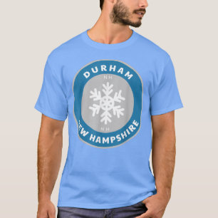Durham New Hampshire NE Winter Snow Snowflake Souv T-Shirt
