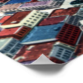 Durham North Carolina Birdseye View Poster (Ecke)