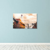 Durham North Carolina Foto Lucky Strike Tower Leinwanddruck (Insitu (Holzboden))