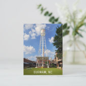 Durham North Carolina Lucky Strike Tower Foto Postkarte (Stehend Vorderseite)