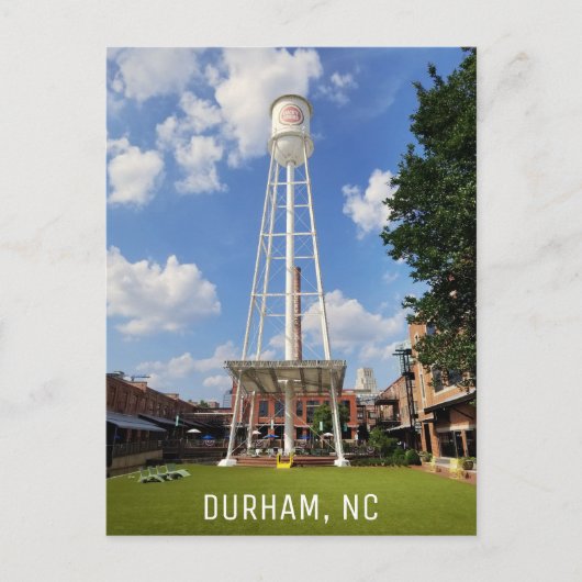 Durham North Carolina Lucky Strike Tower Foto Postkarte (Vorderseite)