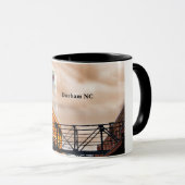 Durham North Carolina Lucky Strike Tower Foto Tasse (VorderseiteRechts)