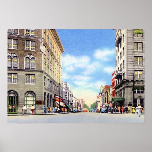 Durham North Carolina Main Street Poster (Vorne)