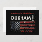 Durham North Carolina Postkarte (Vorne/Hinten)