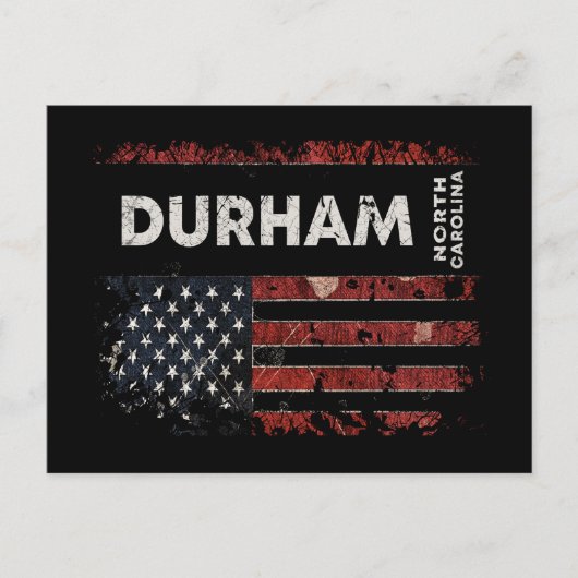 Durham North Carolina Postkarte (Vorderseite)