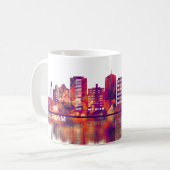 Durham North Carolina Skyline Kaffeetasse (Vorderseite Links)