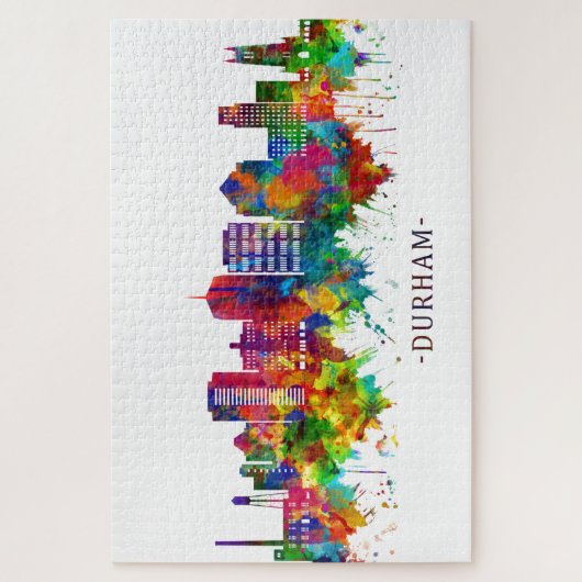 Durham North Carolina Skyline Puzzle (Vertikal)