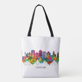 Durham North Carolina Skyline Tasche (Rückseite)